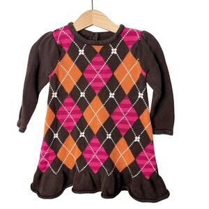 Gymboree Argyle Sweater Dress 12-18 months